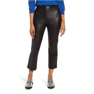Halogen Crop Straight Leg Faux Leather Pants